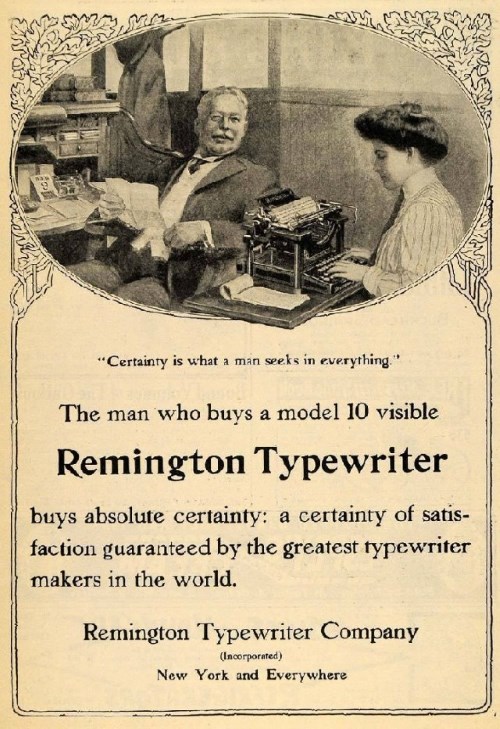 manifesto pubblicitario Remington 10